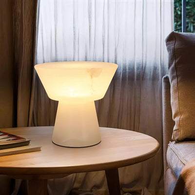 Ane Pedestal Alabaster Table Lamp