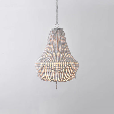 Eirikuvyu Postmodern Luxury Bead Metal Wood Chandelier