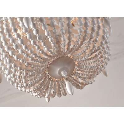 Eirikuvyu Postmodern Luxury Bead Metal Wood Chandelier
