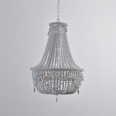 Eirikuvyu Postmodern Luxury Bead Metal Wood Chandelier