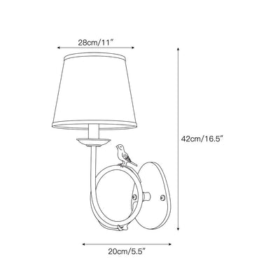 Orvienne Bird Fabric Wall Sconce