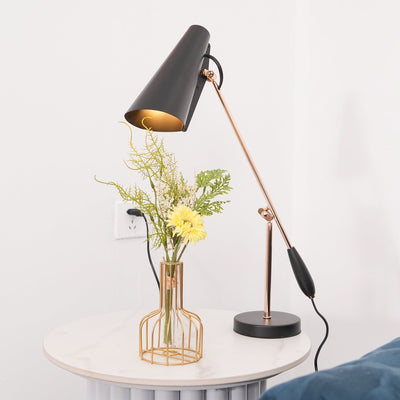 Orbix Steel Mid-Century Table Lamp - Neutral Decor