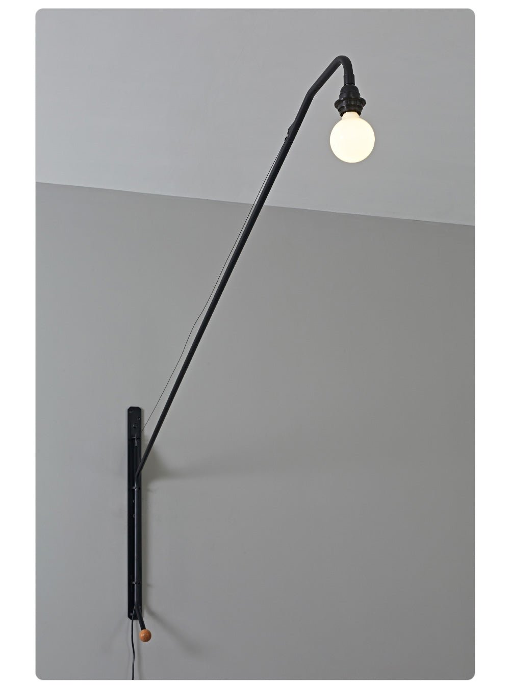 Black Extended Arm Wall Lamp