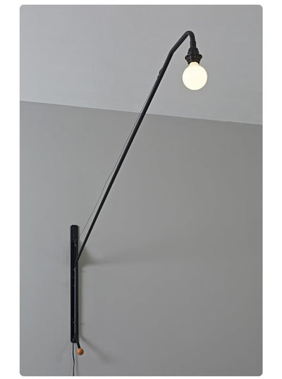 Black Extended Arm Wall Lamp