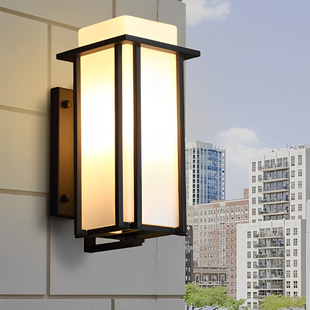 Gazelle Square Unique LED Retro Iron Outdoor Wall Lamp