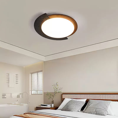 Taveira Asymmetrical Black Travertine Ceiling Light
