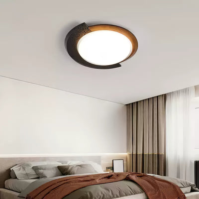 Taveira Asymmetrical Black Travertine Ceiling Light