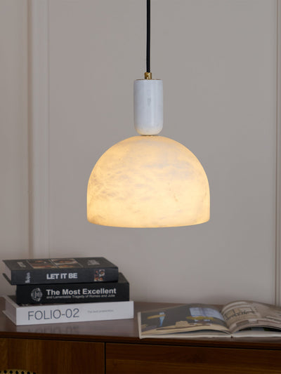 Leda Minimalist Alabaster Pendant Light