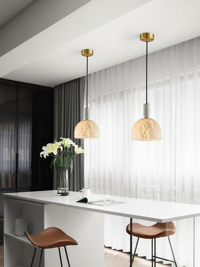 Leda Minimalist Alabaster Pendant Light