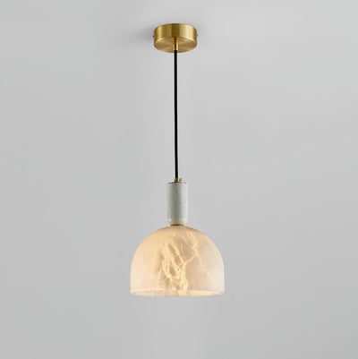 Leda Minimalist Alabaster Pendant Light