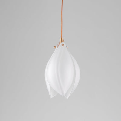 Lustra Pendant Lamp White Floral Ceramic - Neutral Decor