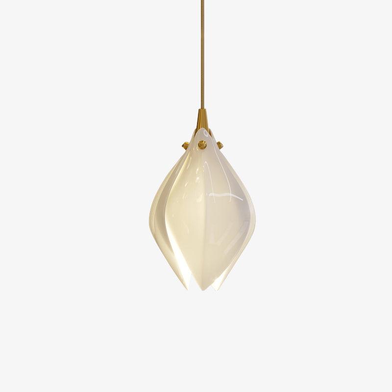 Lustra Pendant Lamp White Floral Ceramic - Neutral Decor
