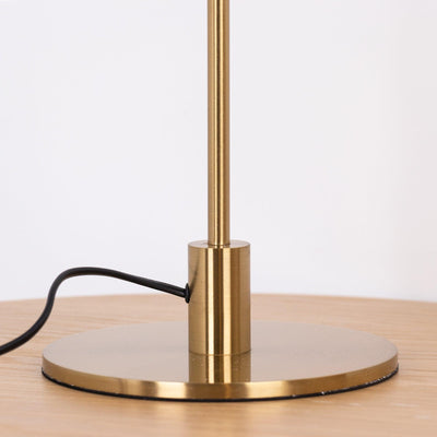 Rinelette Table Lamp Clear Glass Shade Wood Base