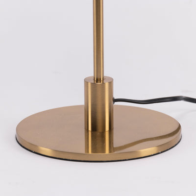 Rinelette Table Lamp Clear Glass Shade Wood Base