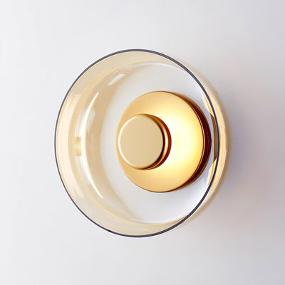 Aether Brass Glass Wall Light