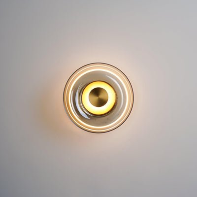 Aether Brass Glass Wall Light