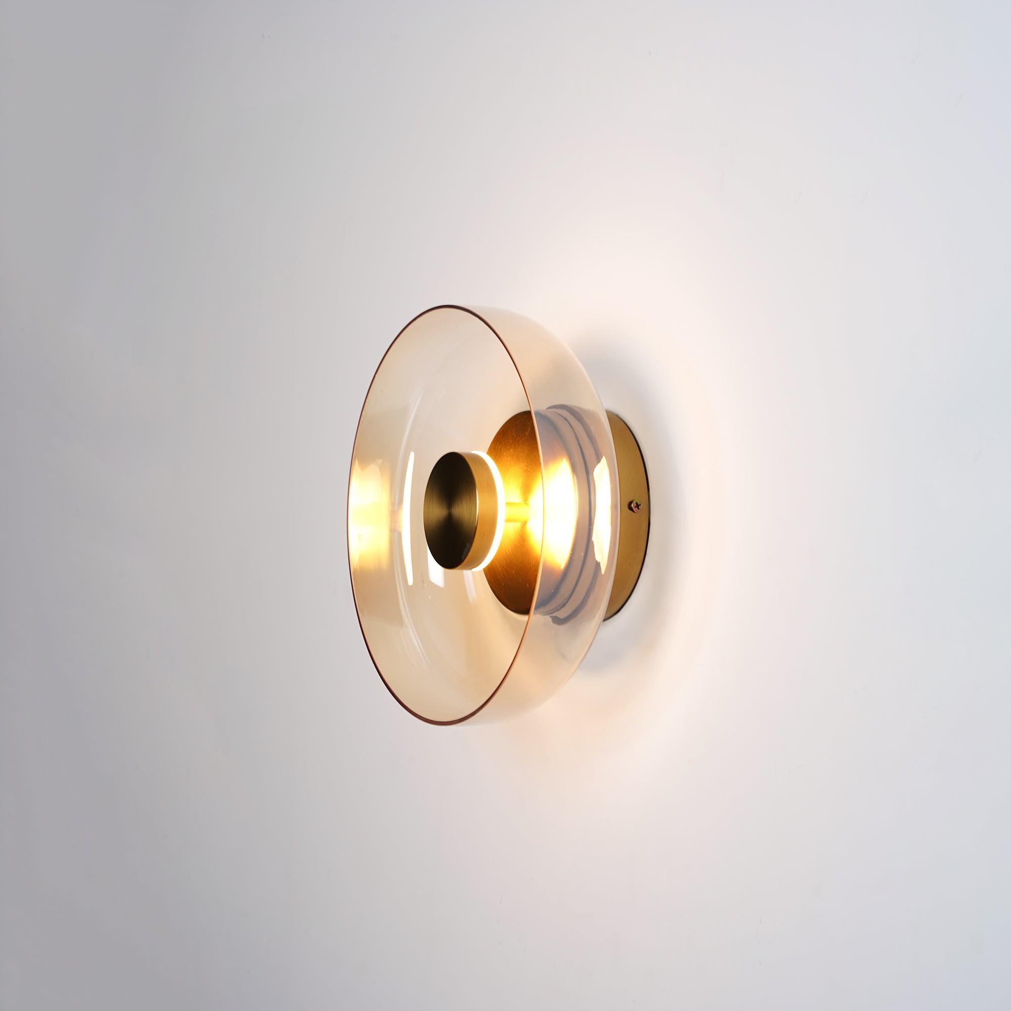 Aether Brass Glass Wall Light