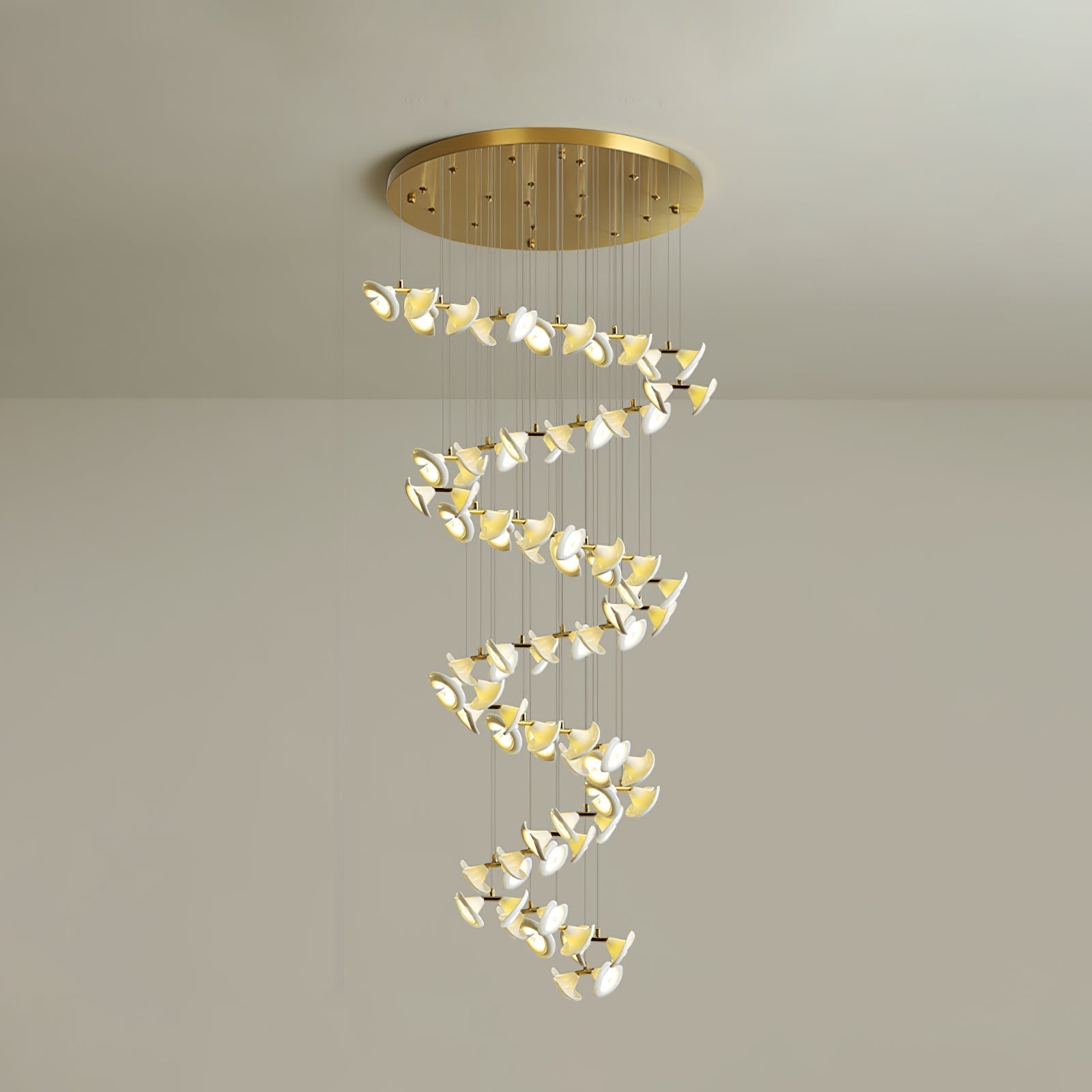 Ernoreth Art Deco Ceramic Chandelier