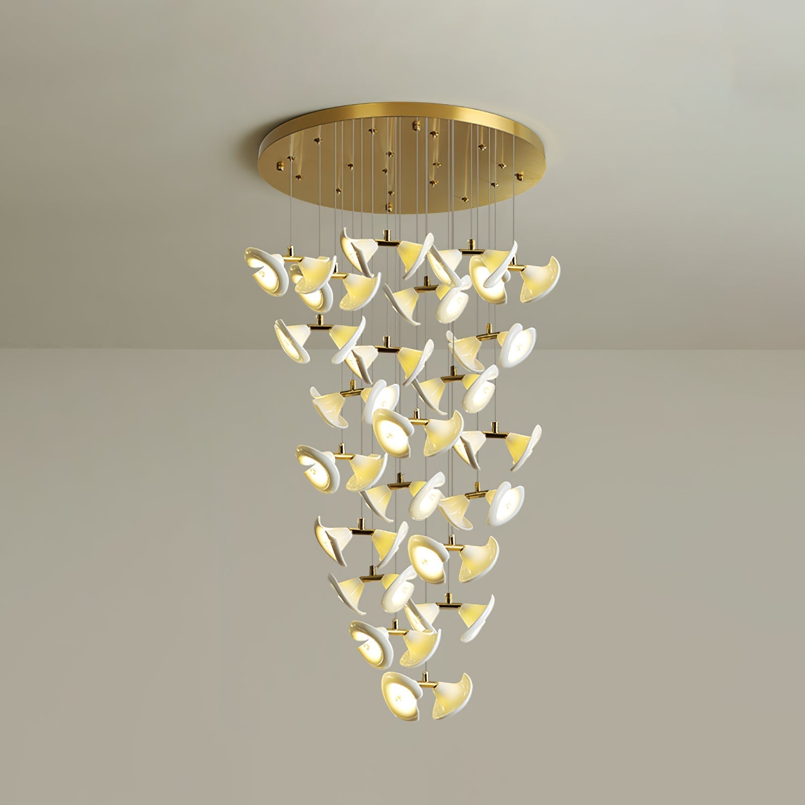 Ernoreth Art Deco Ceramic Chandelier