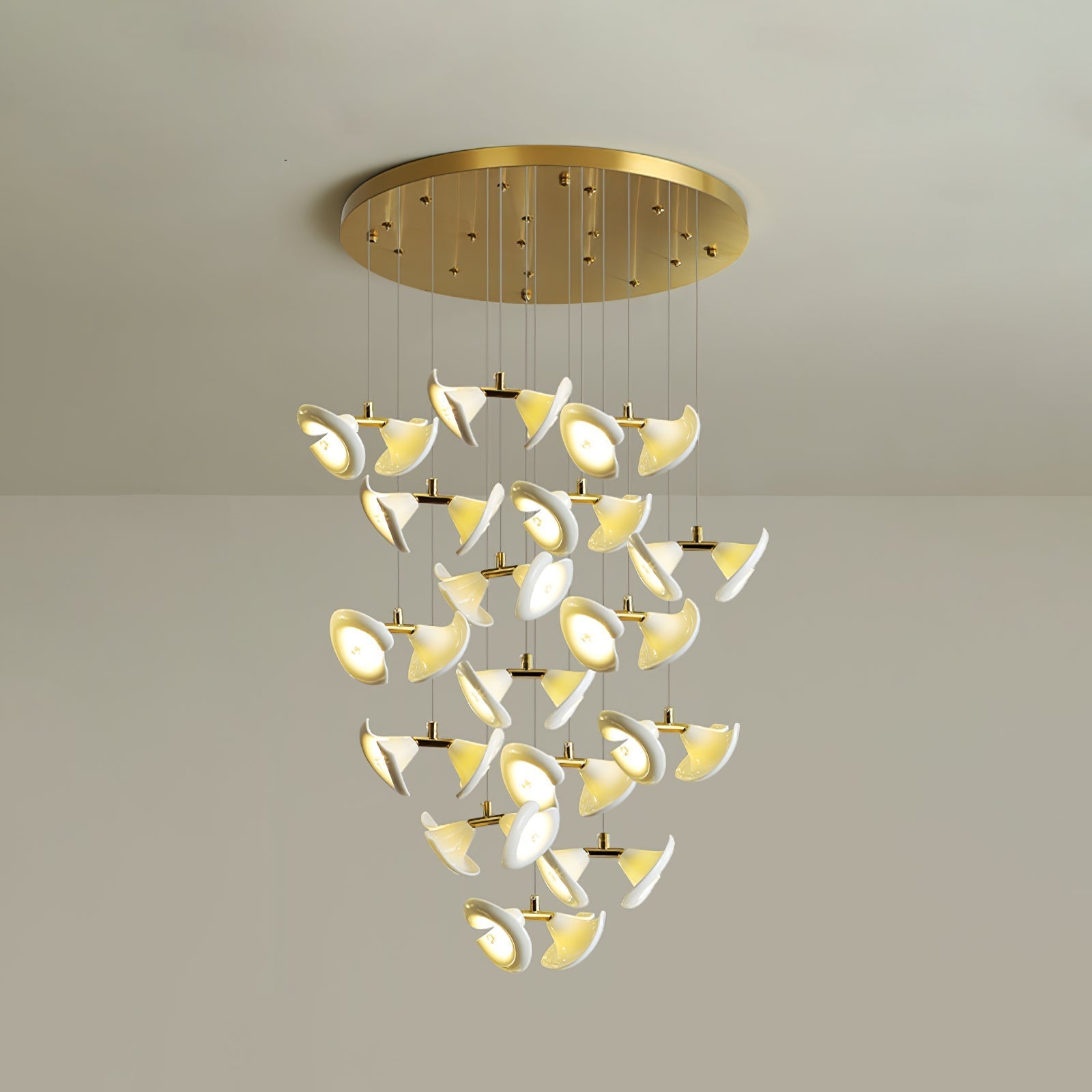 Ernoreth Art Deco Ceramic Chandelier