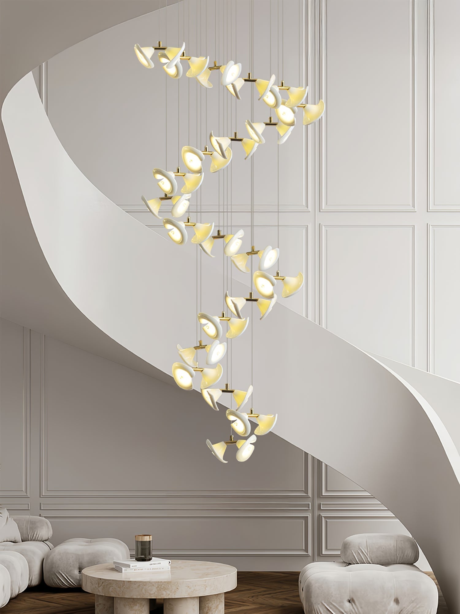Ernoreth Art Deco Ceramic Chandelier