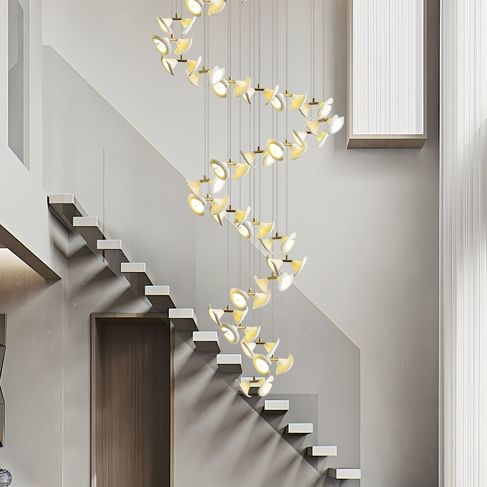Ernoreth Art Deco Ceramic Chandelier