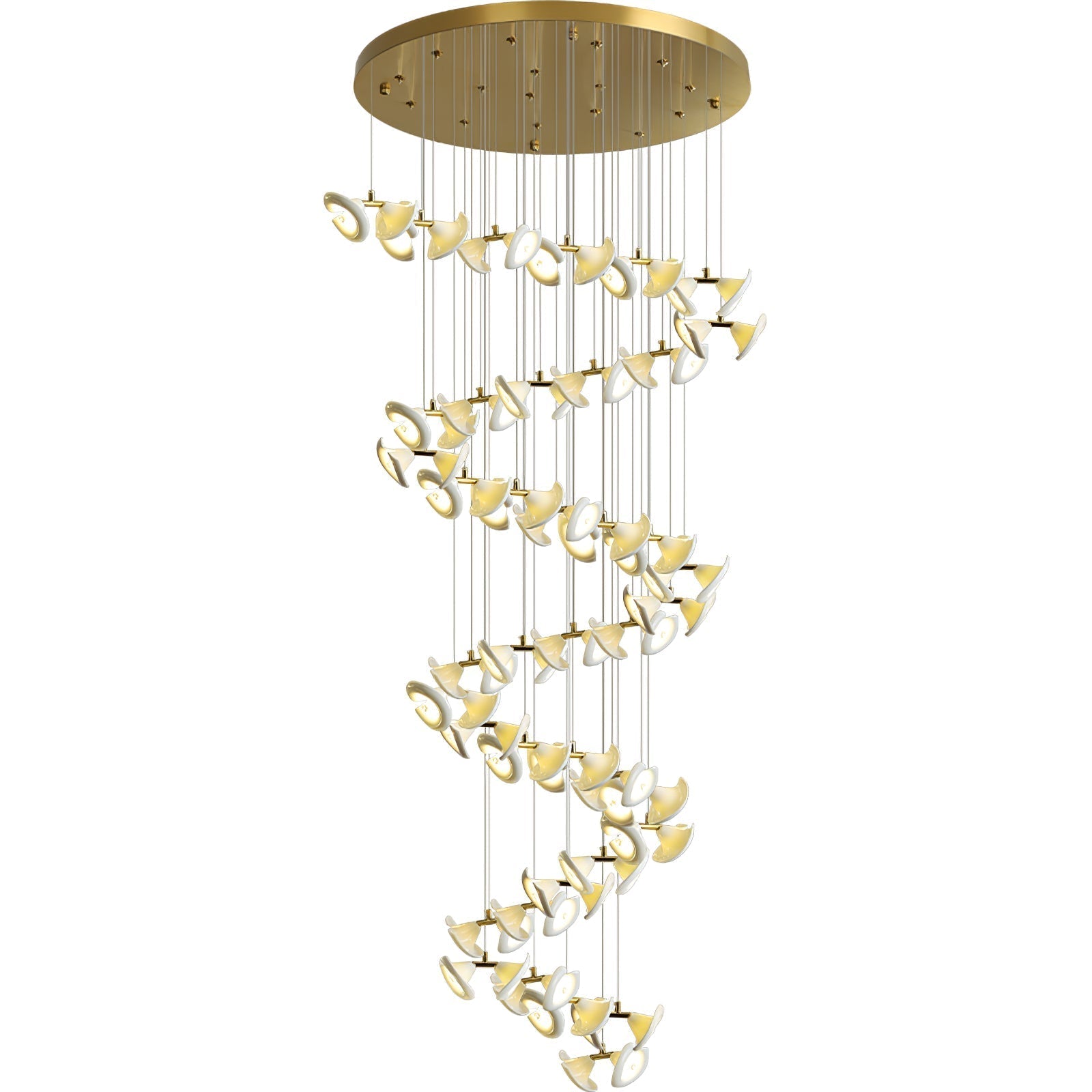 Ernoreth Art Deco Ceramic Chandelier