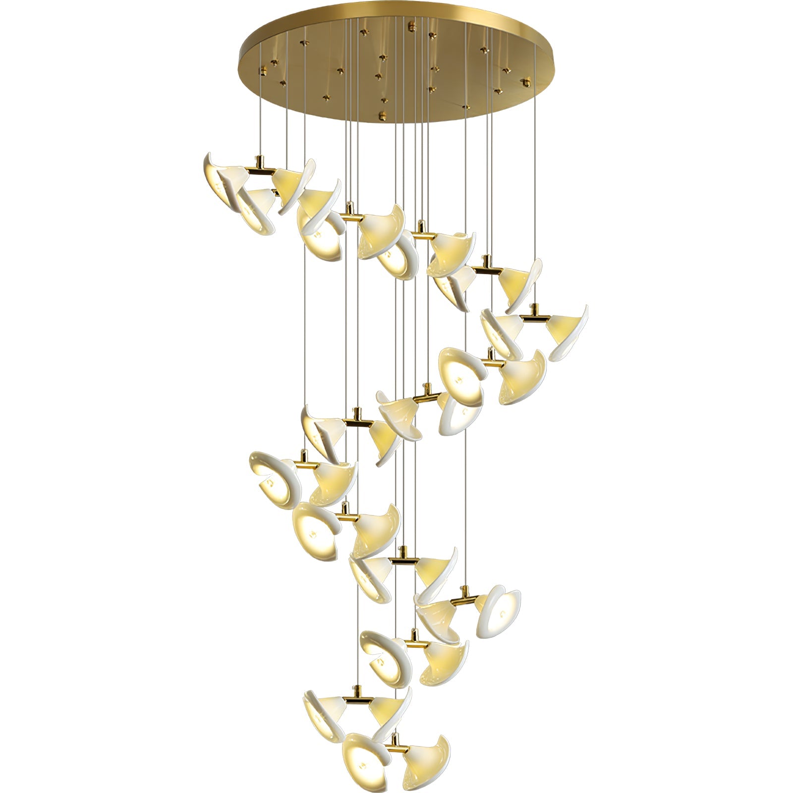 Ernoreth Art Deco Ceramic Chandelier