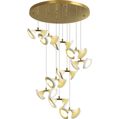 Ernoreth Art Deco Ceramic Chandelier