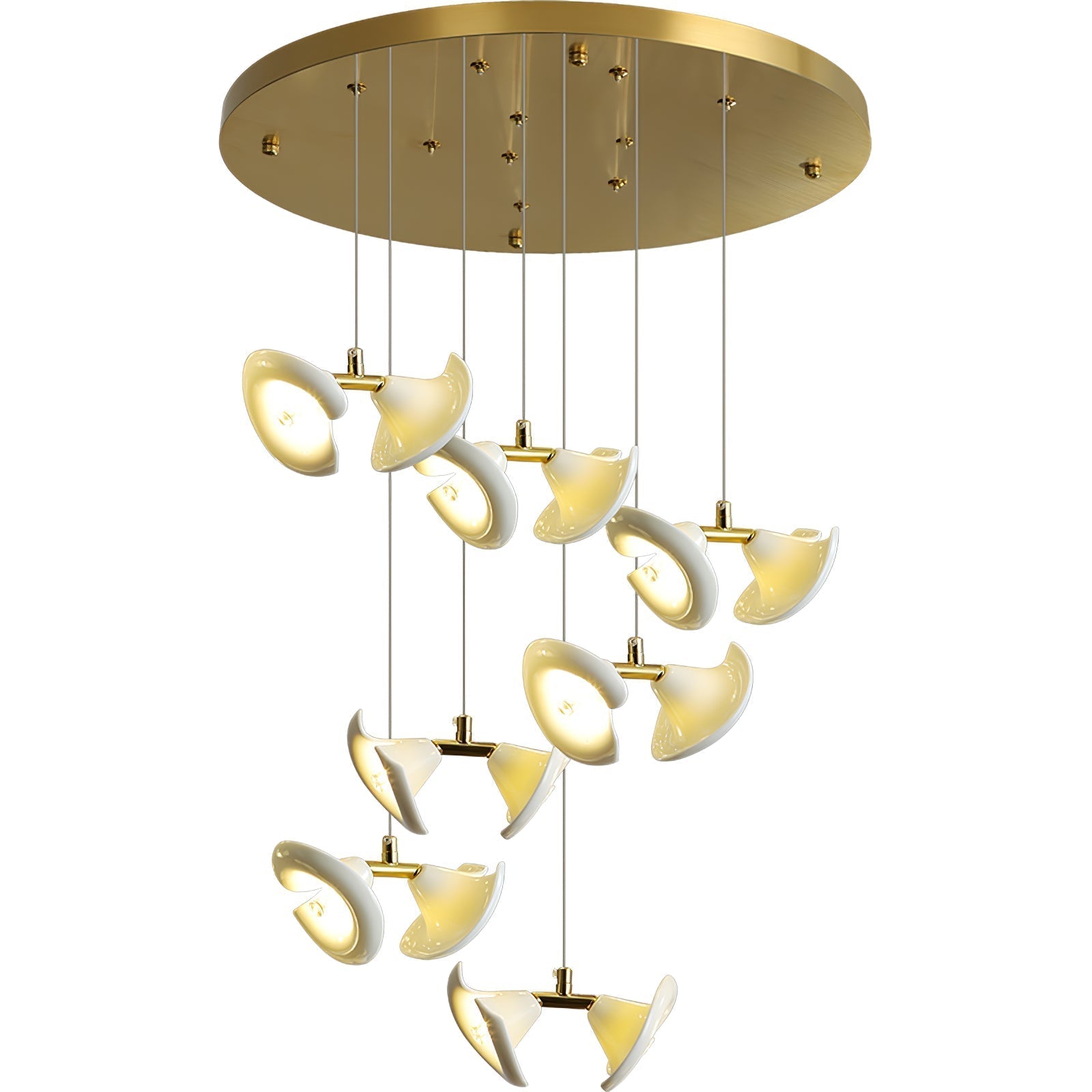 Ernoreth Art Deco Ceramic Chandelier
