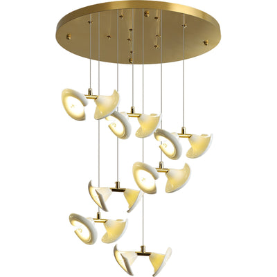 Ernoreth Art Deco Ceramic Chandelier