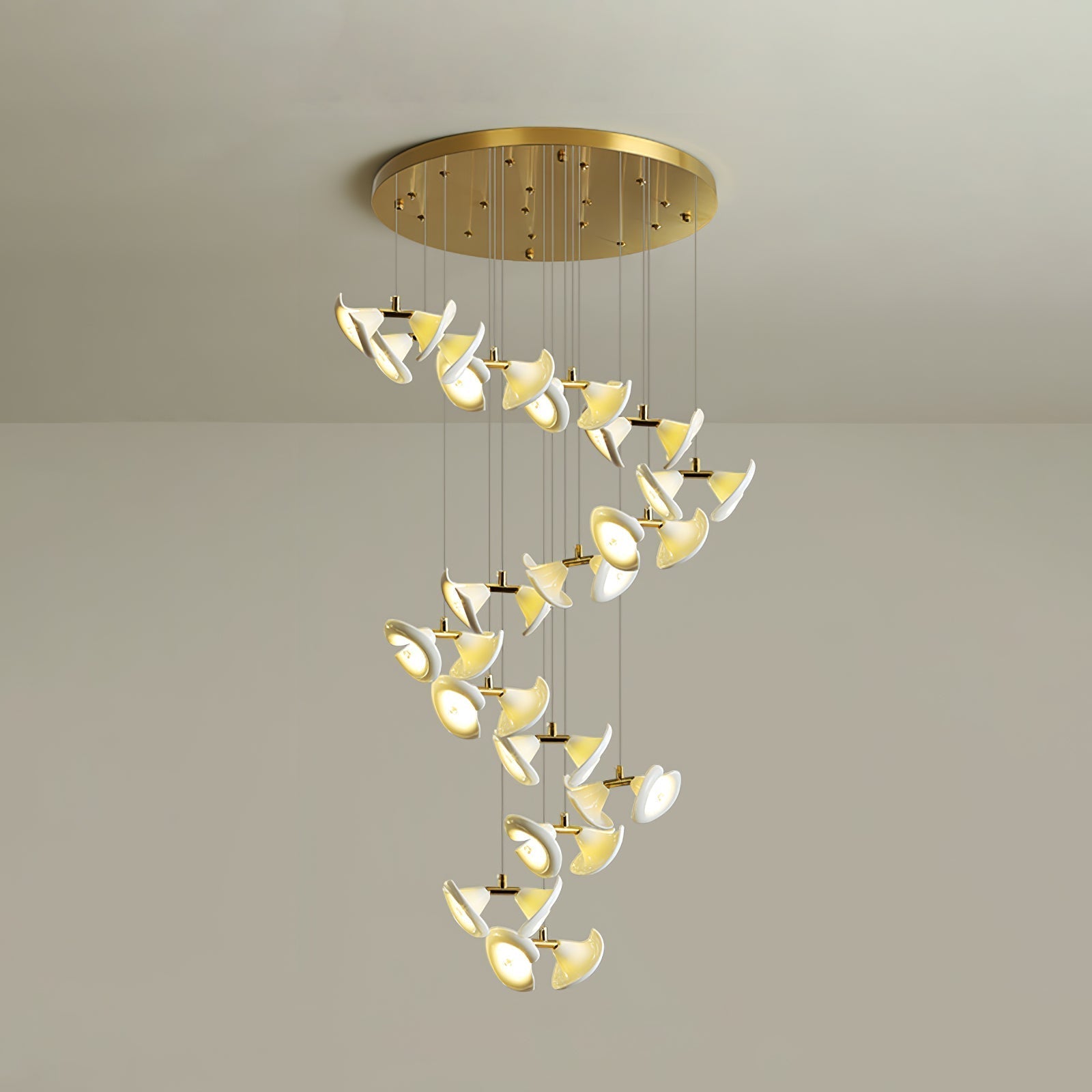 Ernoreth Art Deco Ceramic Chandelier