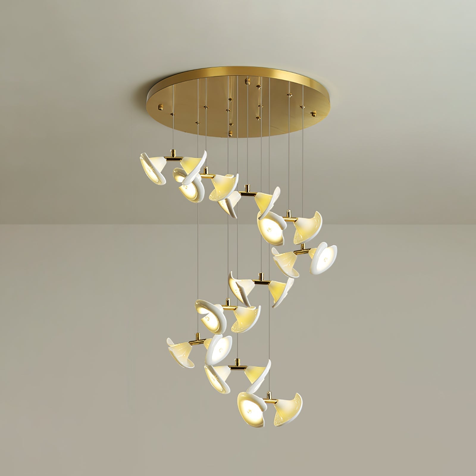 Ernoreth Art Deco Ceramic Chandelier