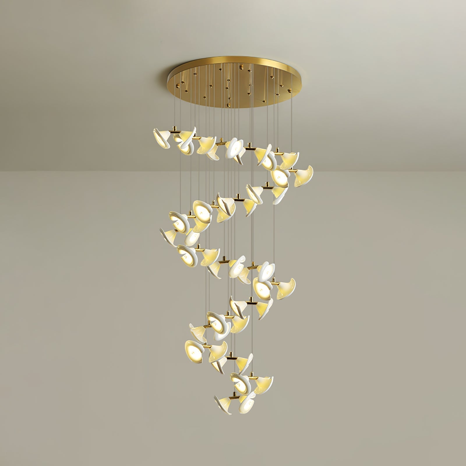 Ernoreth Art Deco Ceramic Chandelier