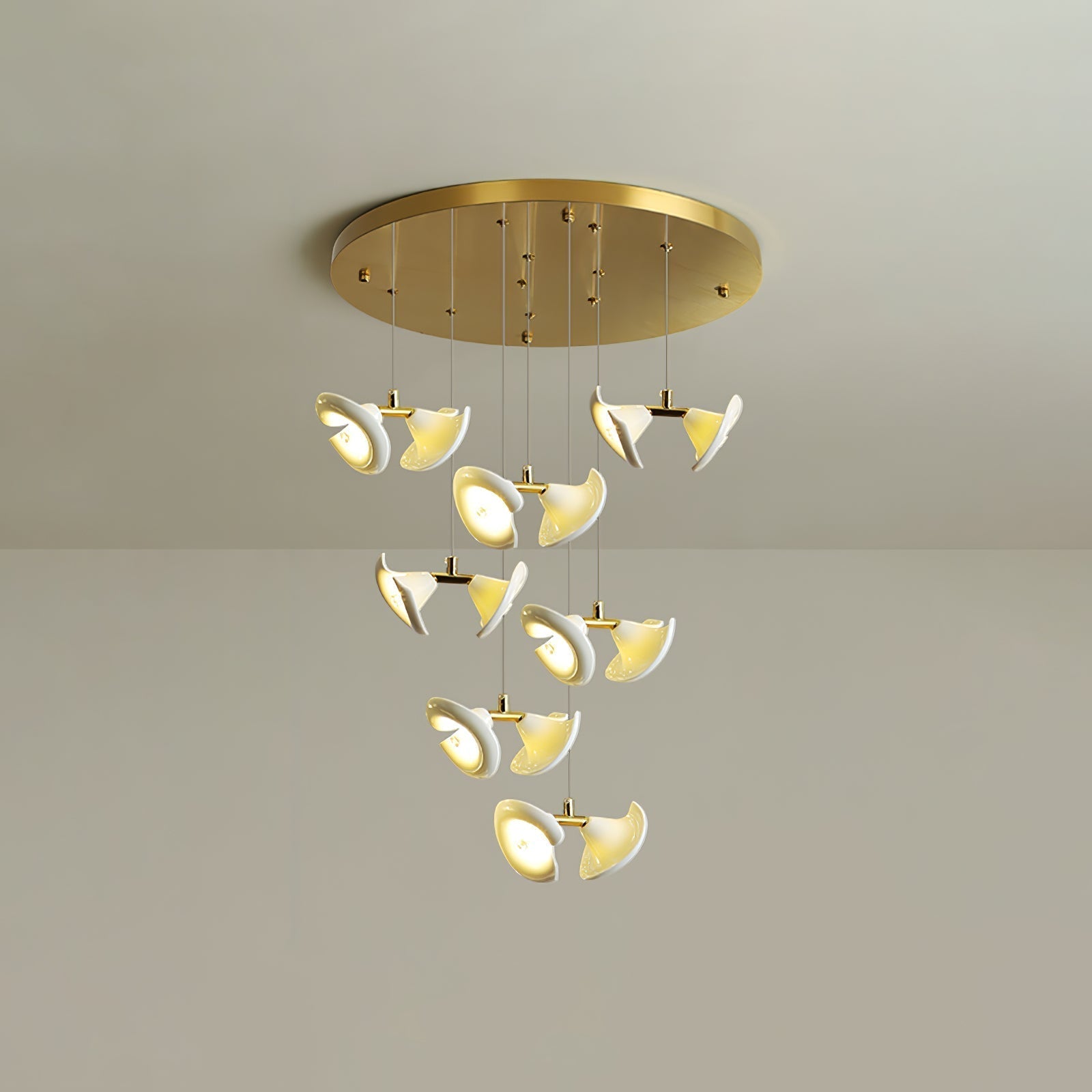 Ernoreth Art Deco Ceramic Chandelier