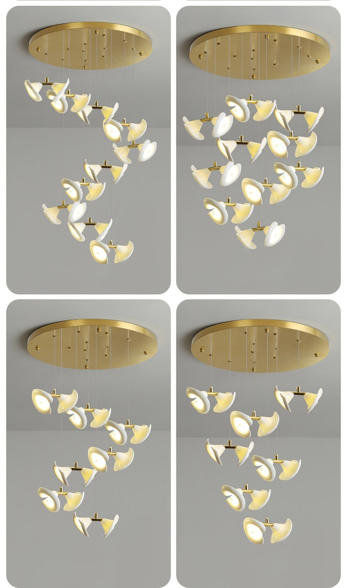 Ernoreth Art Deco Ceramic Chandelier