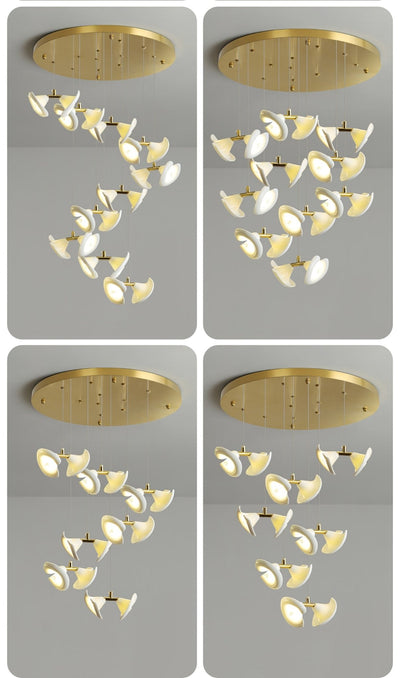 Ernoreth Art Deco Ceramic Chandelier