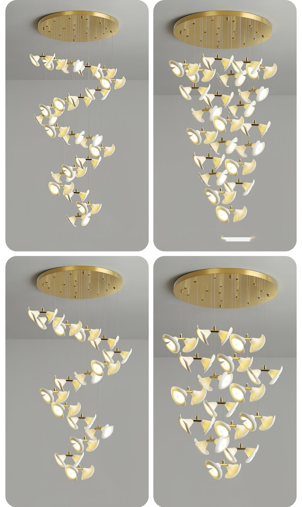 Ernoreth Art Deco Ceramic Chandelier