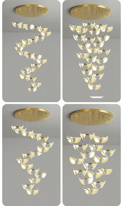 Ernoreth Art Deco Ceramic Chandelier