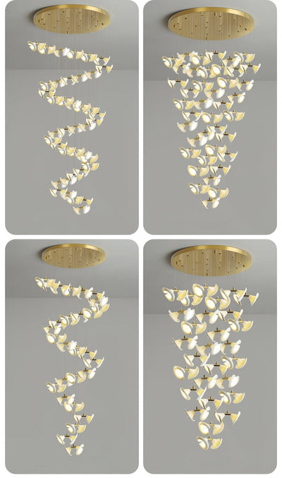 Ernoreth Art Deco Ceramic Chandelier