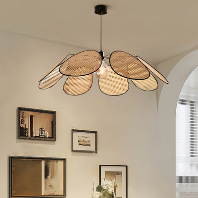 Orvara Blossom Petal Rattan Pendant Lamp