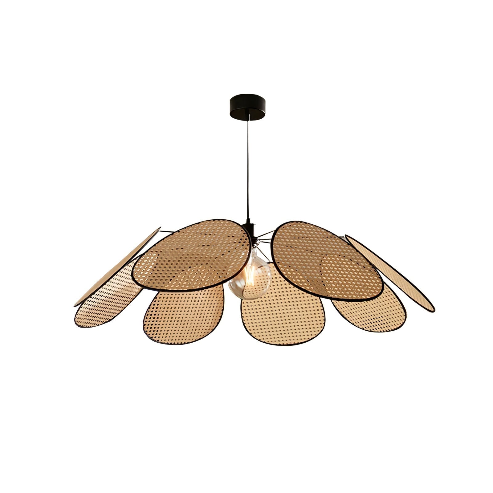 Orvara Blossom Petal Rattan Pendant Lamp