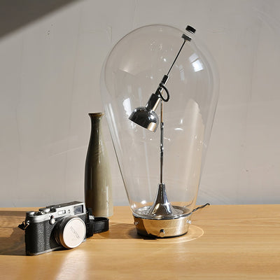 Veroce Glass Industrial Table Lamp
