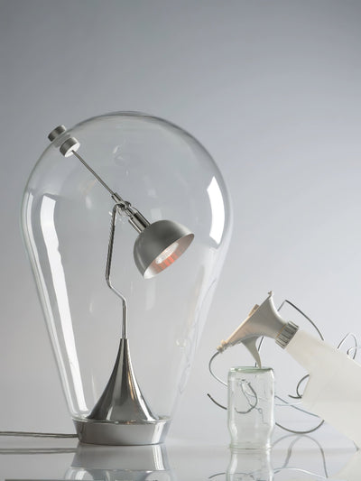 Veroce Glass Industrial Table Lamp