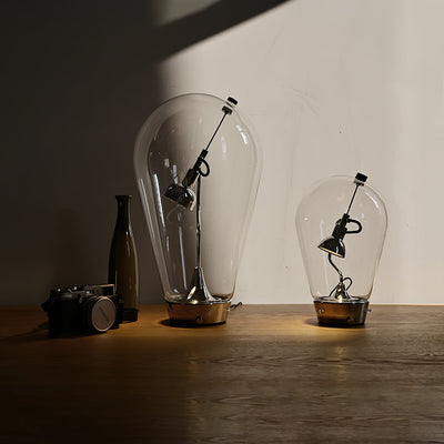 Veroce Glass Industrial Table Lamp