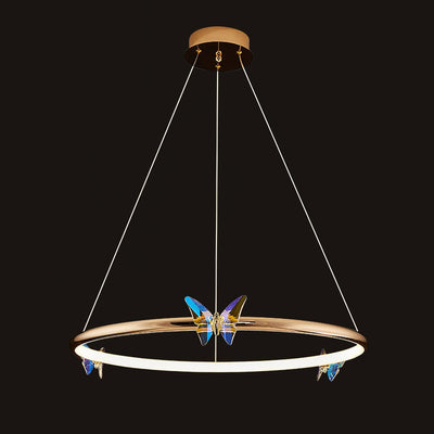 Alen Chandelier Butterfly Crystal Ring Elegant