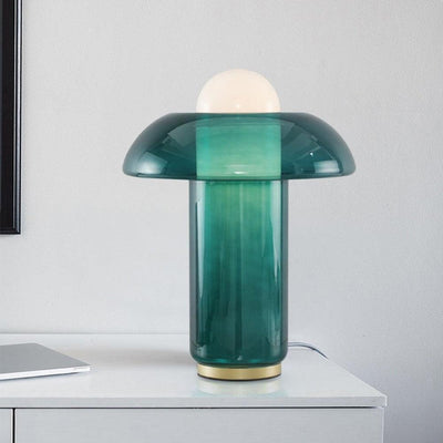 Navlen Green Glass Table Lamp