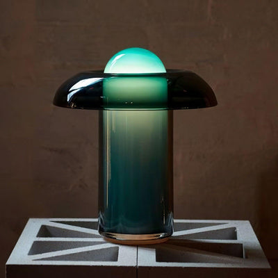 Navlen Green Glass Table Lamp