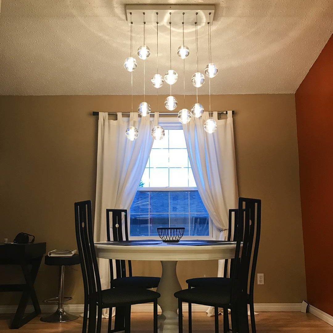 Crystal Bubble Cluster Pendant Light