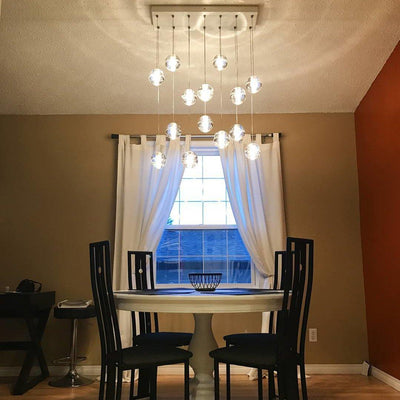 Crystal Bubble Cluster Pendant Light